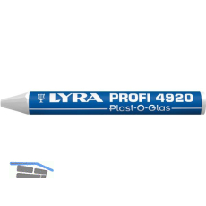 LYRA Wachskreide 4920 Plast-O-Glas runde Form wei� Inhalt 12 St�ck