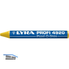 LYRA Wachskreide 4920 Plast-O-Glas runde Form gelb Inhalt 12 St�ck