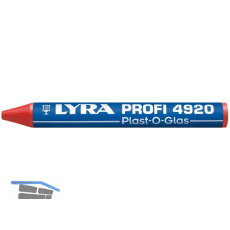 LYRA Wachskreide 4920 Plast-O-Glas runde Form rot Inhalt 12 St�ck