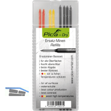 PICA Ersatzminen-Set graphit/gelb/rot zu Tieflochmarker Pica Dry