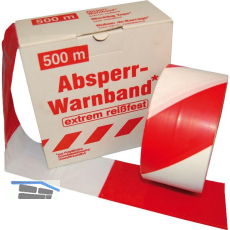 Absperrband rot/wei� B= 80mm L=500m St�rke 30�