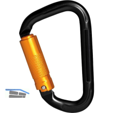 KRATOS Karabiner Aluminium keylock schwarz �ffnungsweite 19,5 mm