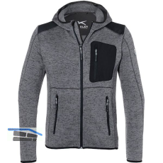 K�BLER Strickjacke Light Form 1441 mittelgrau/schwarz S