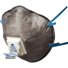 3M Geruchsschutzmaske 9922 Filterklasse P2 mit Ausatemventil Gummiband blau