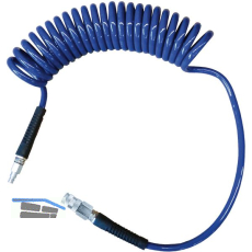 Spiralschlauch 6 m aus Polyurethan 6,5 x 10 mm mit 2 x 1/4" AG