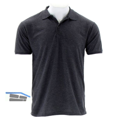 FRUIT OF THE LOOM Polo-Shirt Piqu� Type F502 dkl. grau meliert M