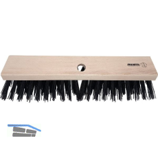 MASTA Stra�enbesen Elaston glatt L�nge 400 mm Flachholz m. Stielloch