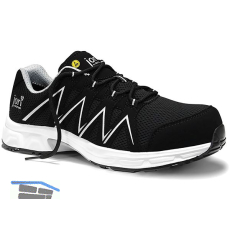 JORI Sicherheitshalbschuh Speedy Black-Silver Low ESD S1P 39