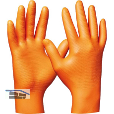 GEBOL Einweghandschuhe Orange Nitril Ultra Grip Gr��e XXL - 50 St�ck