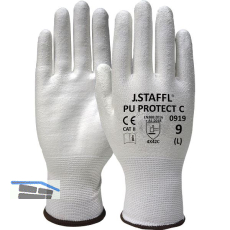 STAFFL Schnitt-Schutzhandschuh PU Protect C wei� Gr��e 10