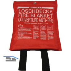 GLORIA Feuerl�schdecke aus Glasfasergewebe 1100 x 1100 mm DIN EN 1869:2001