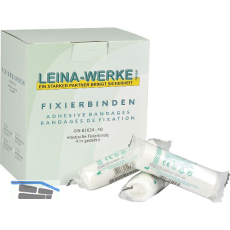 LEINA Fixierbinde elastisch wei� DIN 61634-FB 10 cm breit 4 m lang