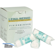 LEINA Fixierbinde elastisch wei� DIN 61634-FB 8 cm breit 4 m lang