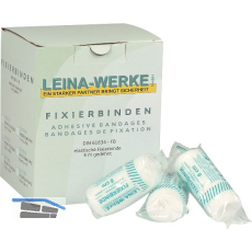 LEINA Fixierbinde elastisch wei� DIN 61634-FB 6 cm breit 4 m lang