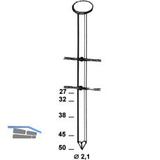 ALSAFIX Ringnut-Nagelrollen glatt C21 2,1 x 27 mm blank Drahtgebunden 16 Grad