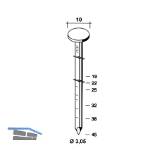 ALSAFIX Dachpappnagelrollen L�nge 19 mm Drahtgebunden 16 Grad (7200 St�ck)