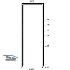 ALSAFIX Klammern Type WD 50 mm aus Stahldraht verzinkt (3200 St�ck)