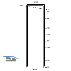 ALSAFIX Klammern Type WP 130 mm aus Stahldraht verzinkt (1450 St�ck)