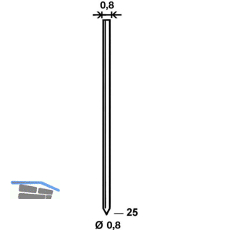 ALSAFIX Stifte ST 25 mm aus Stahldraht stanox (14.000 St)