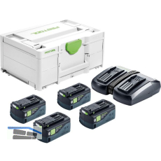FESTOOL Akku-Starterset SYS 18 Volt / 4x 5,0 Ah TCL 6 DUO