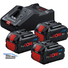 BOSCH Akku-Starterkit ProCore 18 Volt / 3 x 8 Ah Akkus u. Ladeger�t GAL 1880