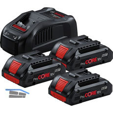 BOSCH Akku-Starterkit ProCore 18 Volt / 3 x 4,0 Ah Akku u Ladeger�t GAL1880CV