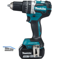 MAKITA Akku-Schlagbohrschrauber DHP484RTJ 18 Volt / 5,0 Ah (IEC) + 2 Akkus