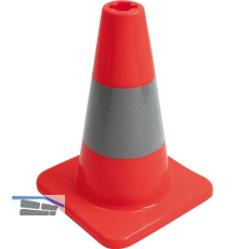 Leitkegel aus PVC 35 cm rot/wei� tagesleuchtend