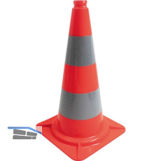 Leitkegel aus PVC 50 cm rot/wei� tagesleuchtend