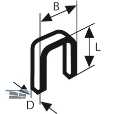 BOSCH Klammern Typ 55 L�nge 14 mm Breite 6 mm