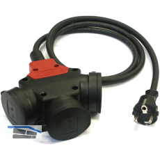 PCE Verl�ngerungskabel 3-fach H07RN-F 3G1.5 L�nge 1.5 m IP44