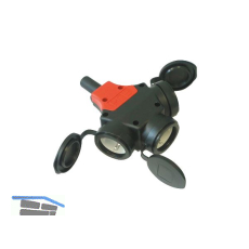 PCE Gummih�ngekupplung 3-fach 16 Ampere 250 Volt IP44