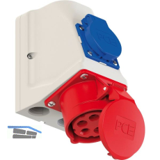 PCE Wandsteckdose Combo 250V/400V IP44