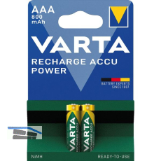 VARTA Batterie Recharge Akku HR03/AAA 1,2 Volt 800 mAh (2 St)