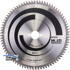 BOSCH Kreiss�geblatt Multi Material � 250 x 2,5 x 30 mm ZZ 80 (TZ/FZ) neg.