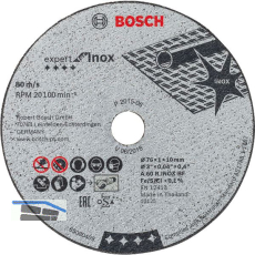 BOSCH Trennscheibe Expert for Inox � 76 x 1 x 10 mm (5 St)