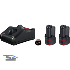 BOSCH Akku-Starterkit 12 Volt / 2 St�ck 3,0 Ah Akkus und Ladeger�t GAL12V-40