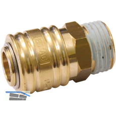Euro Druckluft Kupplung aus Messing mit Au�engewinde 1/2"