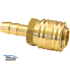 Euro Druckluft Kupplung aus Messing mit 13 mm Schlaucht�lle