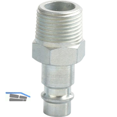 JWL Euro Druckluft Stecknippel aus Stahl mit Au�engewinde 1/2"
