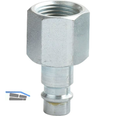 JWL Euro Druckluft Stecknippel aus Stahl mit Innengewinde 1/4"
