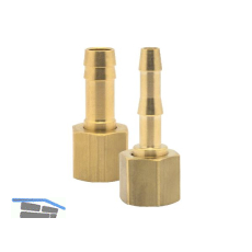 Druckluft Schlaucht�lle Messing mit �berwurfmutter IG 1/4" f�r 6 mm Schlauch