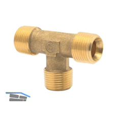 Druckluft T St�ck mit AG 3/8" aus Messing