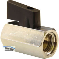 Kugelhahn mit beidseitigem IG 3/8" mit kurzem Hebel