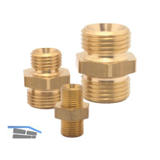 Druckluft Doppelnippel mit AG 1/4" und AG 1/4" aus Messing