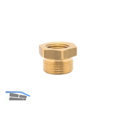 Druckluft Reduziernippel mit IG 3/8" und AG 1/2" aus Messing