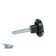 Sterngriff aus Kunststoff Au�en � 25 mm mit Gewindestift M 5 x 10 mm