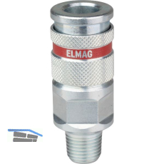 JWL Stahlkupplung DN 7,8 BSP mit Au�engewinde 1/4"