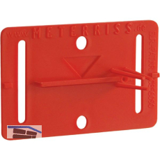 Meterriss-Plakette selbstklebend mit Pinsel Farbe rot