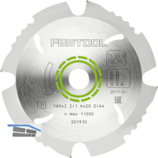 FESTOOL Diamant S�geblatt DIA � 160x2,2x20 Z�hne 4 Flachzahn negativ